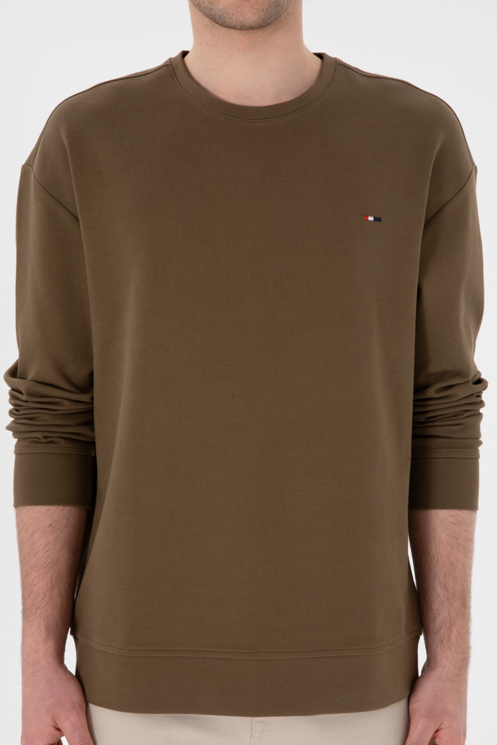 U.S. Polo Assn. Erkek Comfort Fit Bisiklet Yaka Ekru İnce Sweatshirt 50309858-VR019 görsel 6