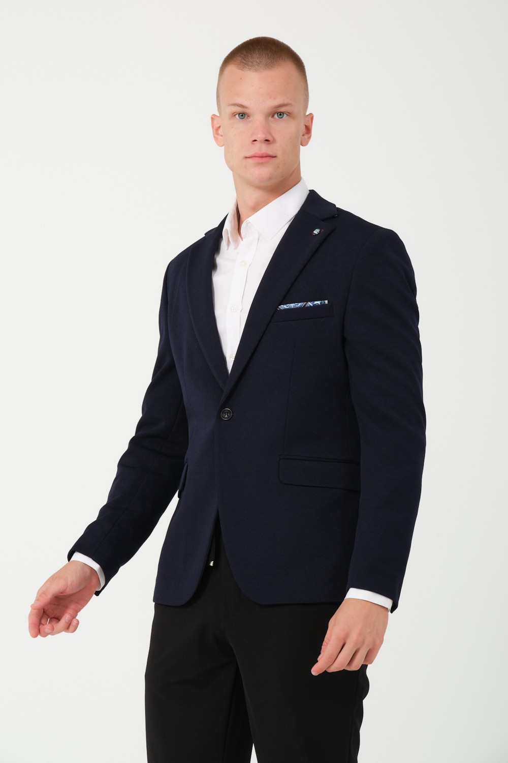 Bonesti Erkek Slim Fit Blazer Ceket Antrasit Kırçıllı