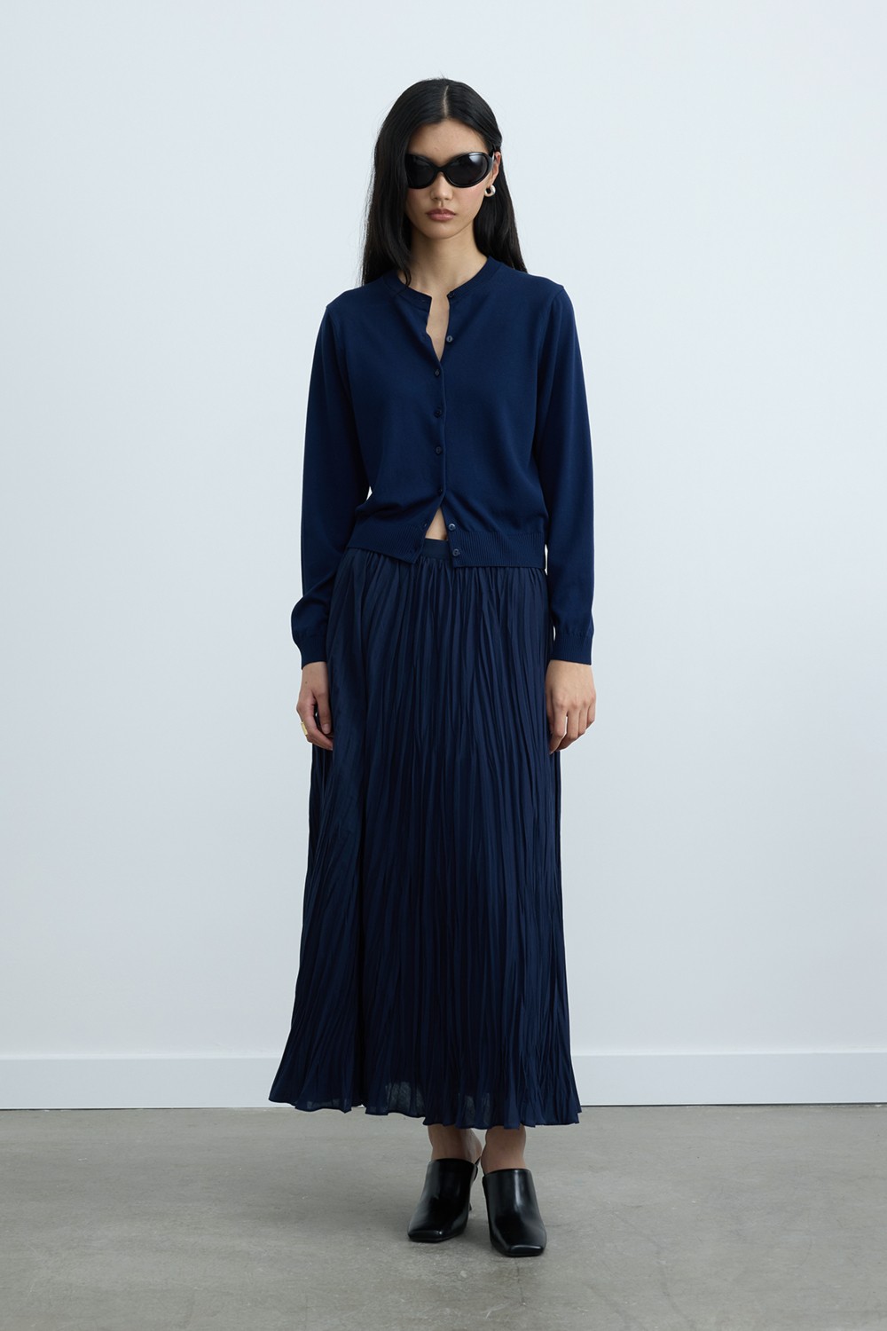 Suud Collection Ekru Lea Triko Hırka görsel 8