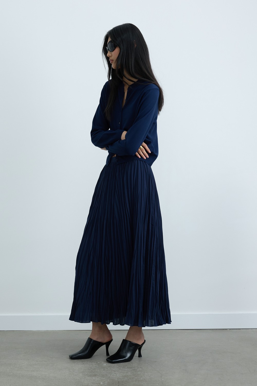 Suud Collection Ekru Lea Triko Hırka görsel 7
