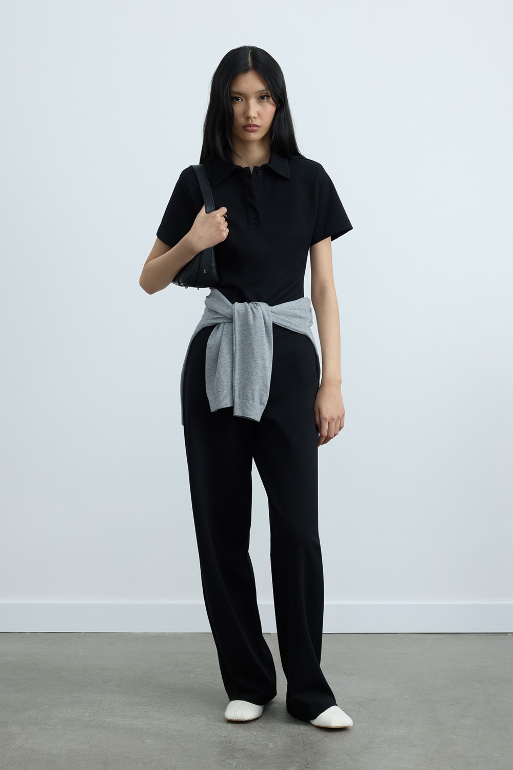 Suud Collection Kırmızı Jane Polo Yaka Tişört görsel 2