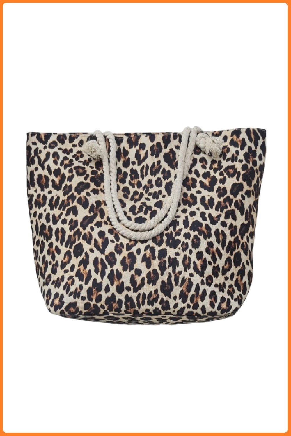 Ezmk Ev Gereçleri Leopar Desenli Plaj Çantası 38X50 cm Hafif Tekstil Materyali ile Şık Tasarım