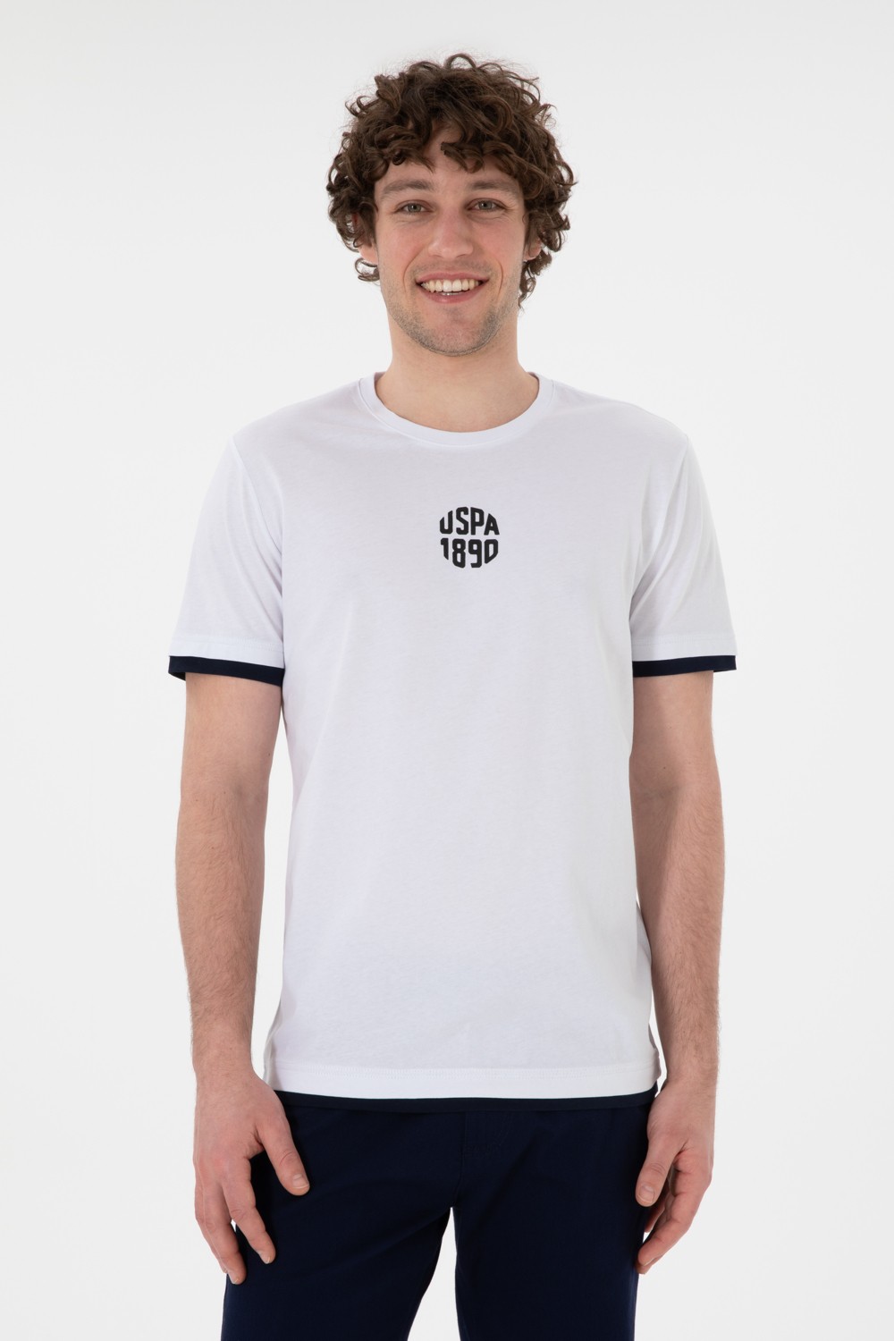 U.S. Polo Assn. Erkek Regular Fit Bisiklet Yaka Lacivert Tişört 50306900-VR033 görsel 8