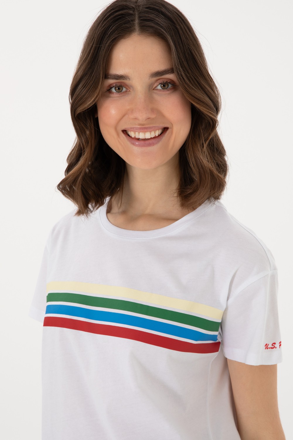 U.S. Polo Assn. Kadın Lacivert Bisiklet Yaka Tişört 50308639-VR033 görsel 2