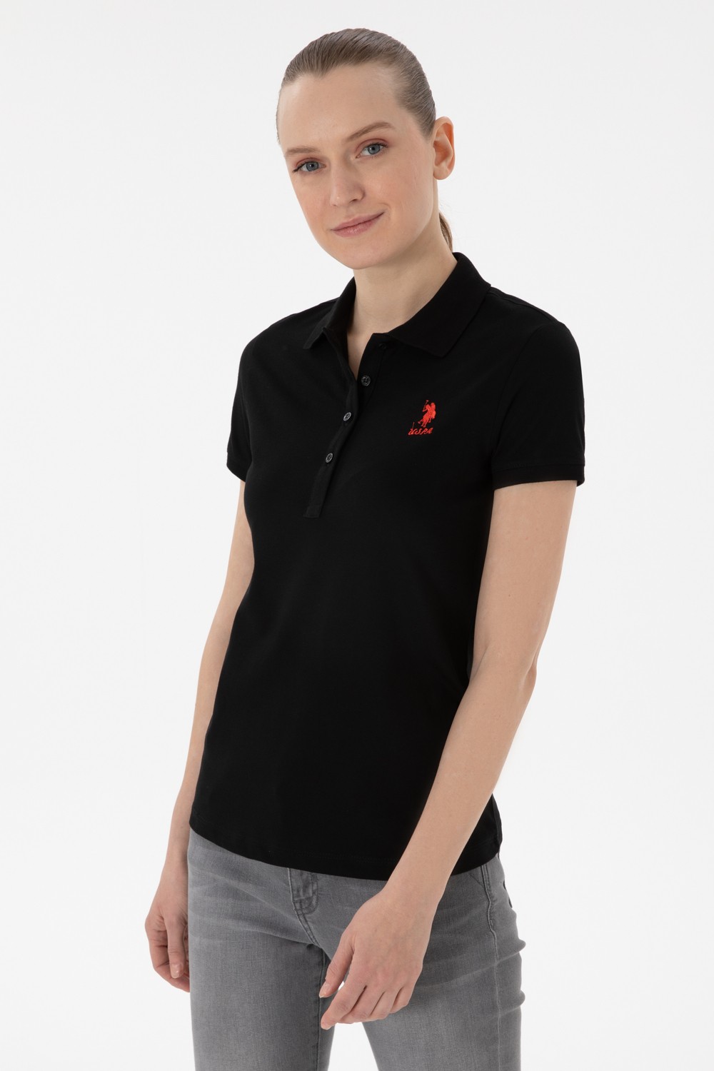 U.S. Polo Assn. Kadın Lila Basic Polo Yaka Tişört 50300896-VR034