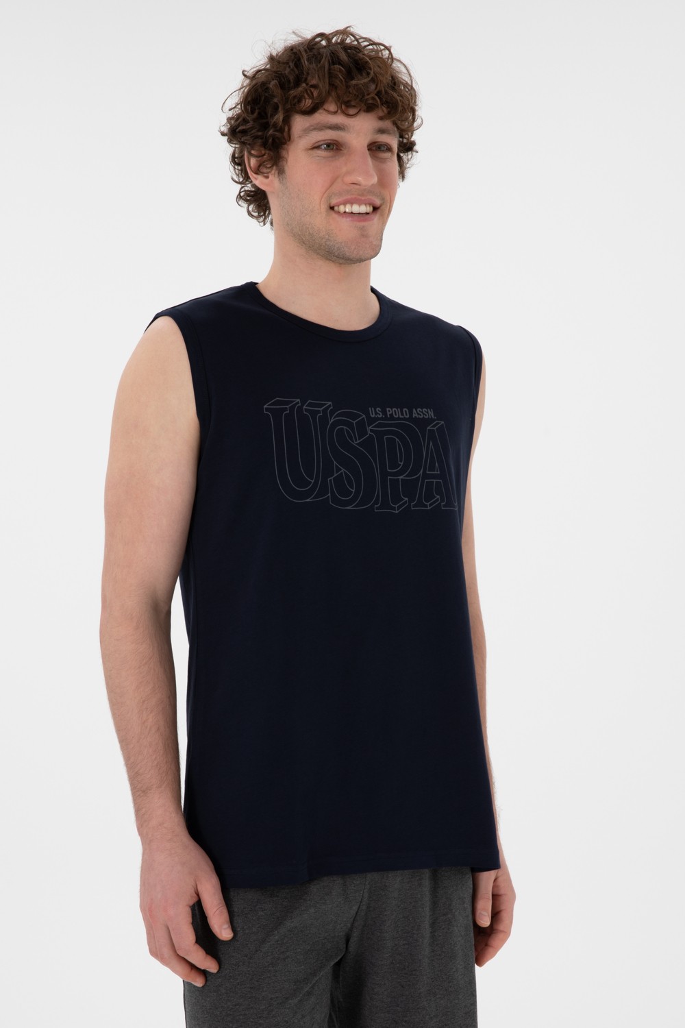U.S. Polo Assn. Erkek Bisiklet Yaka Lacivert Pijama Takımı 50309807-VR033 görsel 3