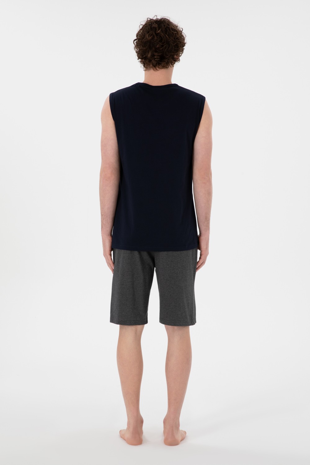U.S. Polo Assn. Erkek Bisiklet Yaka Lacivert Pijama Takımı 50309807-VR033 görsel 5