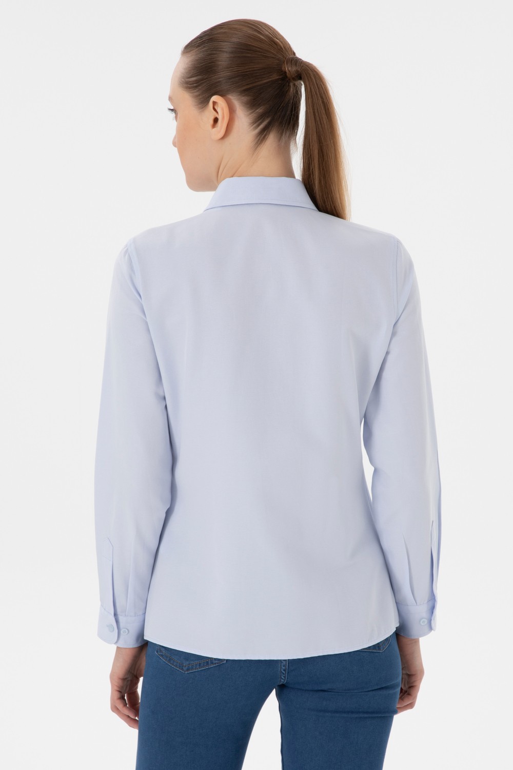 U.S. Polo Assn. Kadın Açık Mavi Gömlek Basic 50298095-VR003 görsel 5
