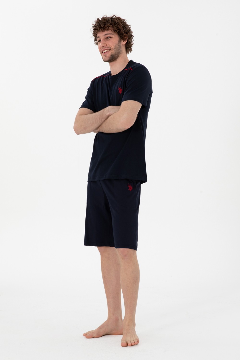 U.S. Polo Assn. Erkek 3'lü Pijama Takımı 50309804-VR033 görsel 4