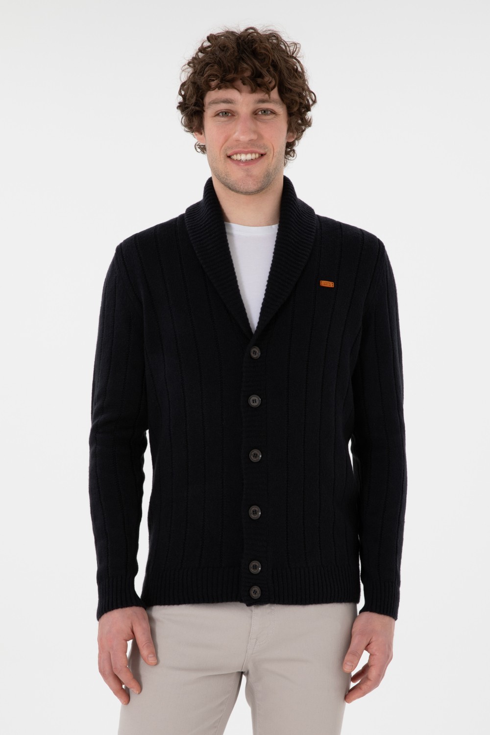 U.S. Polo Assn. Erkek Siyah Triko Hırka 50297061-VR046