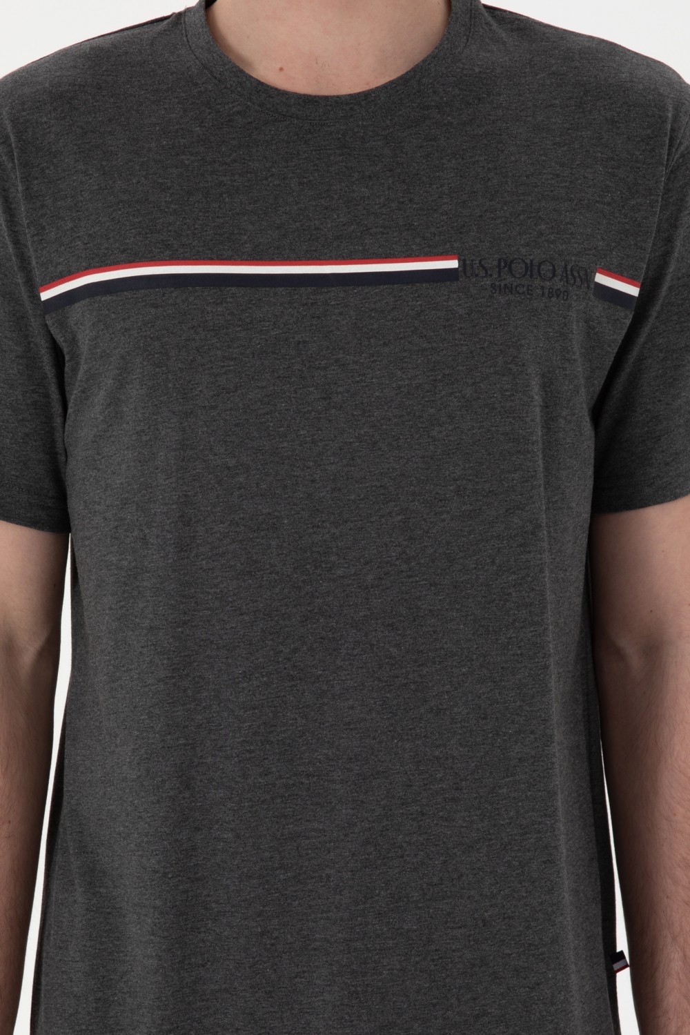 U.S. Polo Assn. Erkek Bisiklet Yaka Antrasit Melanj Pijama Takımı 50309174-VR081 görsel 6