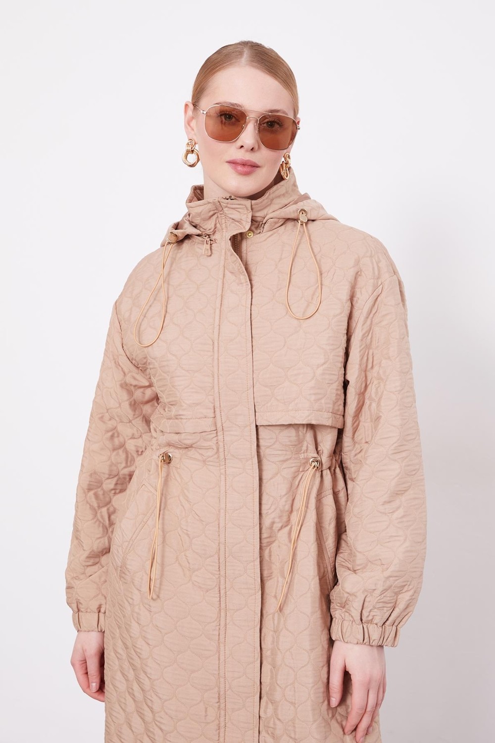Lêvi D'or Camel Elips Desen Kapitone Kap görsel 3