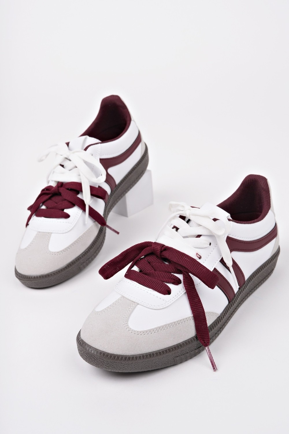 Muggo Retro Çift Bağcıklı Günlük Kadın Sneaker Spor Ayakkabı