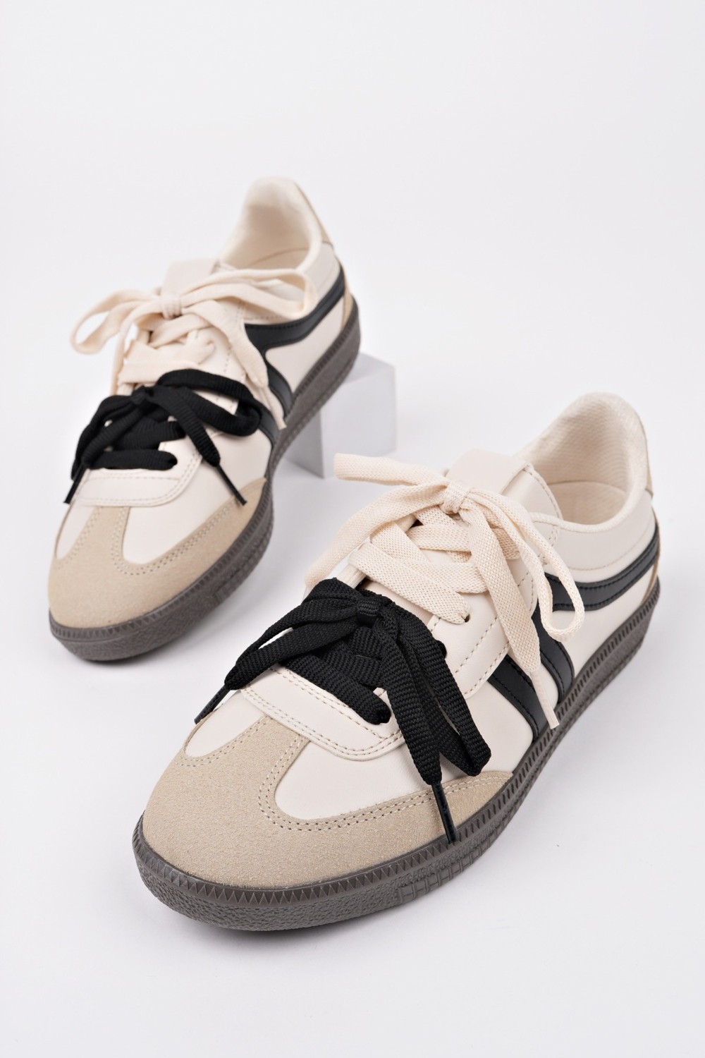Muggo Retro Çift Bağcıklı Günlük Kadın Sneaker Spor Ayakkabı