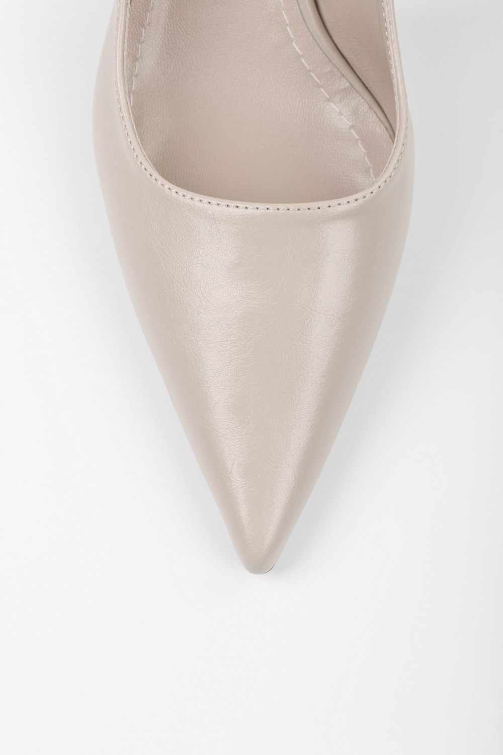 Shoeberry Kadın Kate Ekru Cilt Stiletto görsel 5