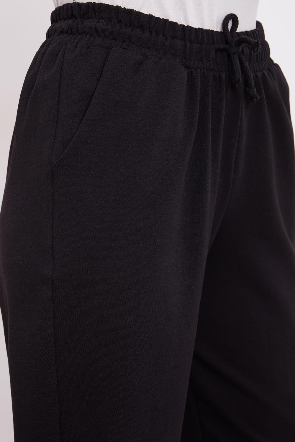 Lêvi D'or Siyah Belli Lastikli Cepli Spor Pantolon görsel 5