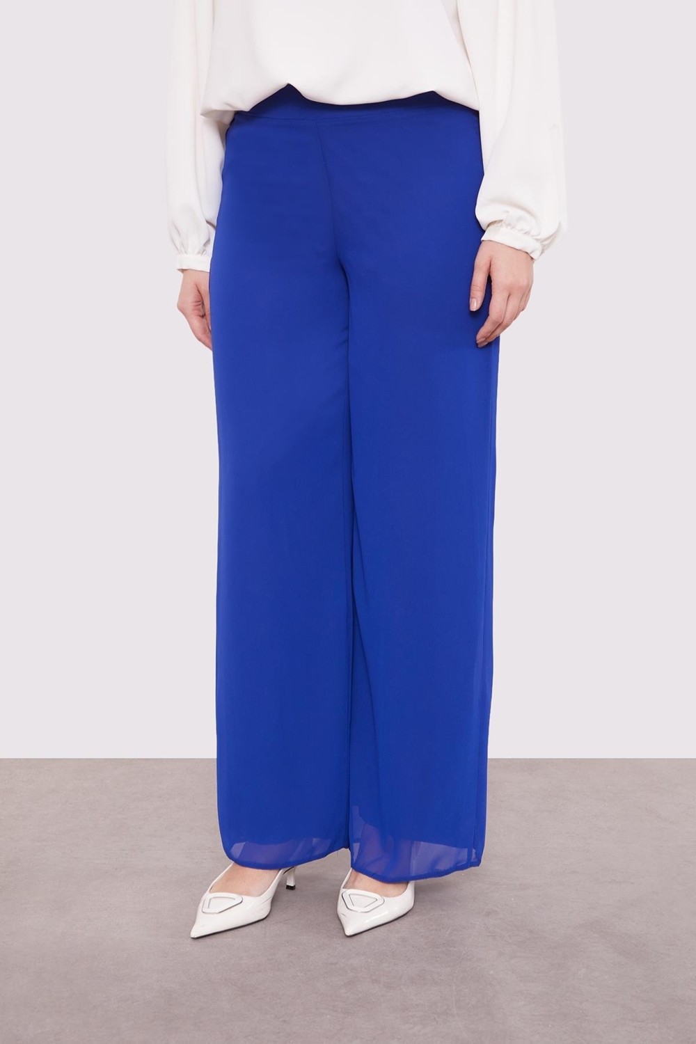 Lêvi D'or Saks Bol Paça Şifon Pantolon
