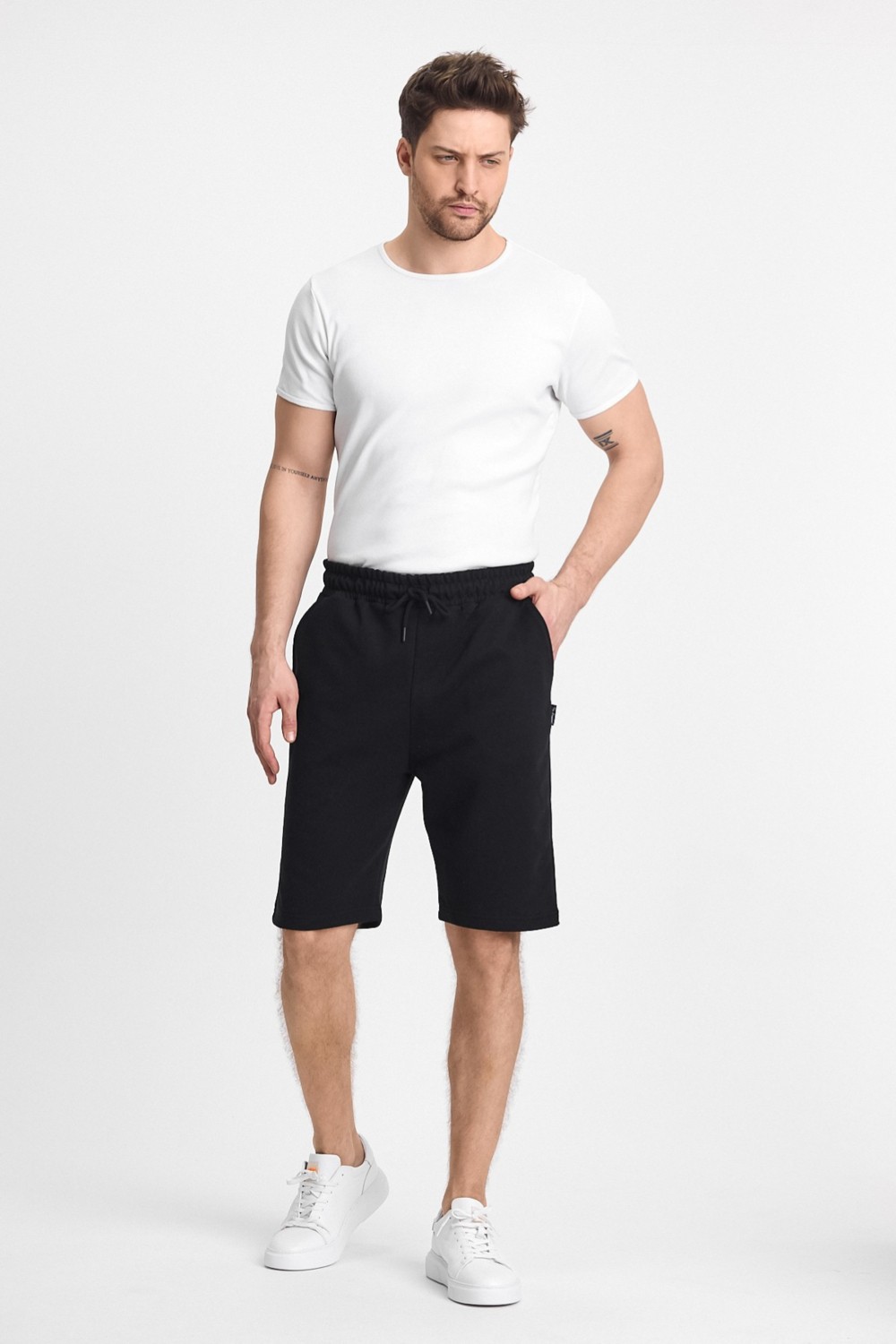 Mmetalic Erkek Siyah Regular Fit Şort & Bermuda
