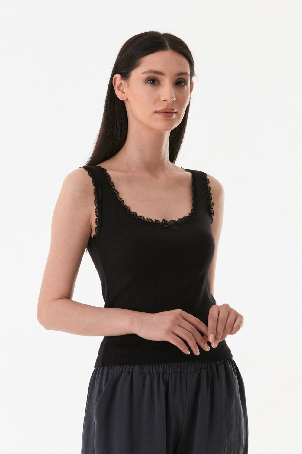 FullaModa Basic Dantelli Askılı Body görsel 8