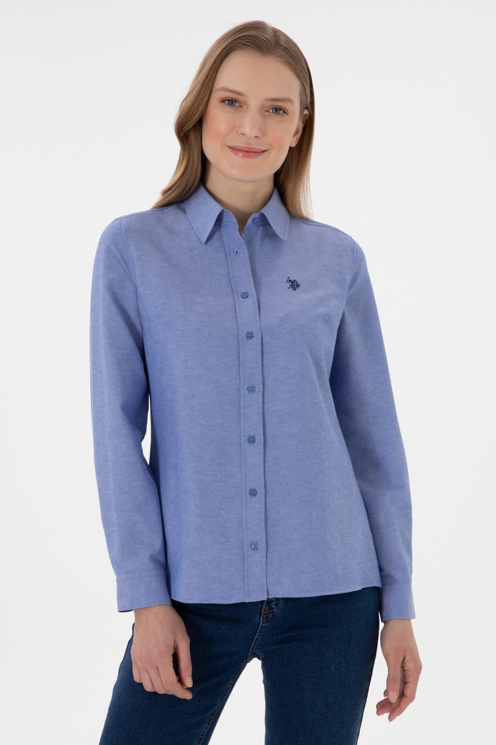 U.S. Polo Assn. Kadın Beyaz Gömlek Basic 50307726-VR013