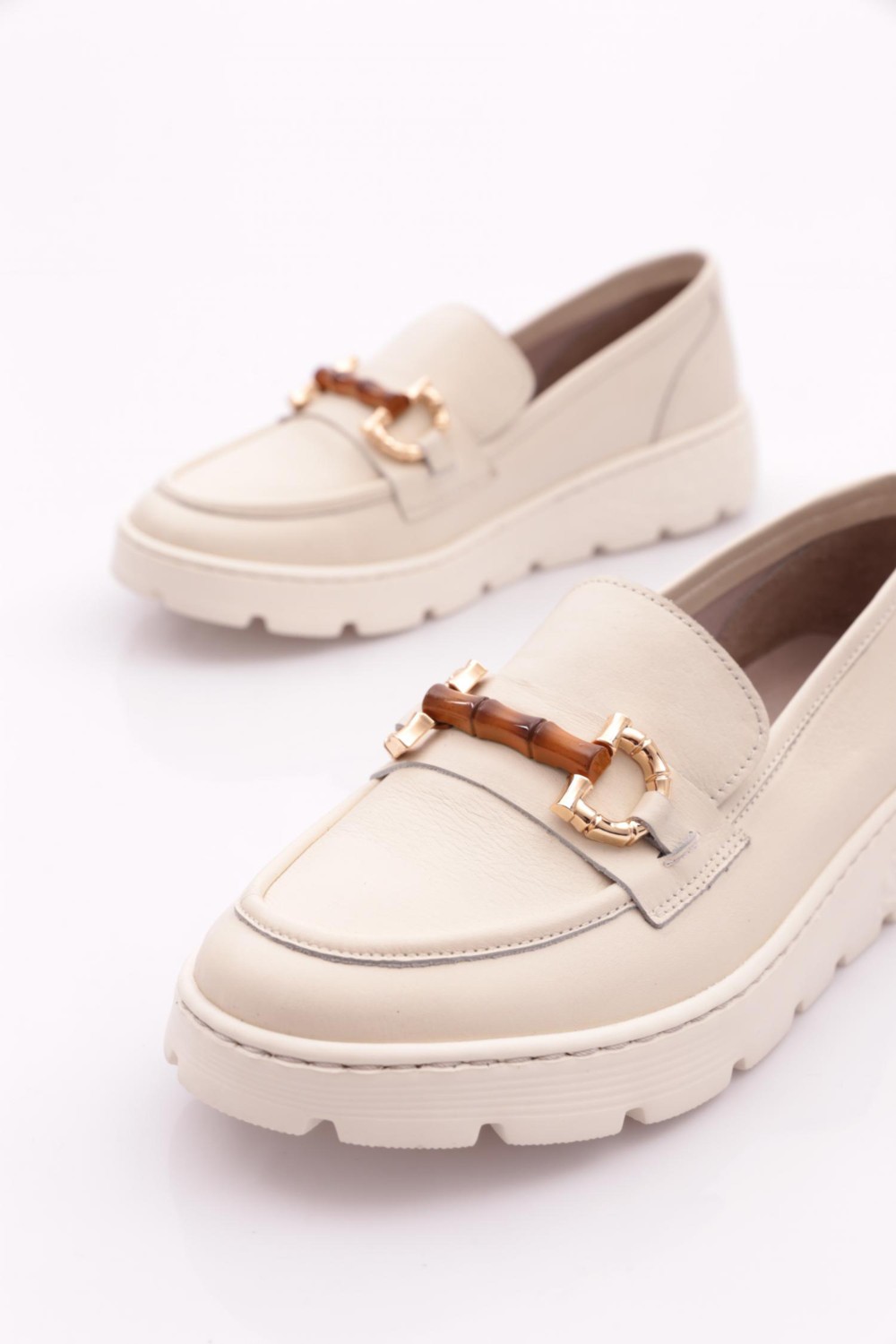 DGN 25215 Kadin Aksesuarli Loafer Ayakkabi görsel 4
