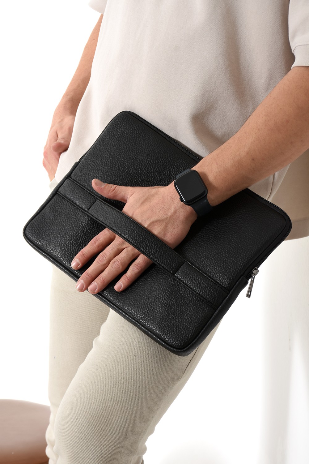 West Polo Westpolo Vegan Deri Unisex Laptop, Evrak Çantası - Taba görsel 6