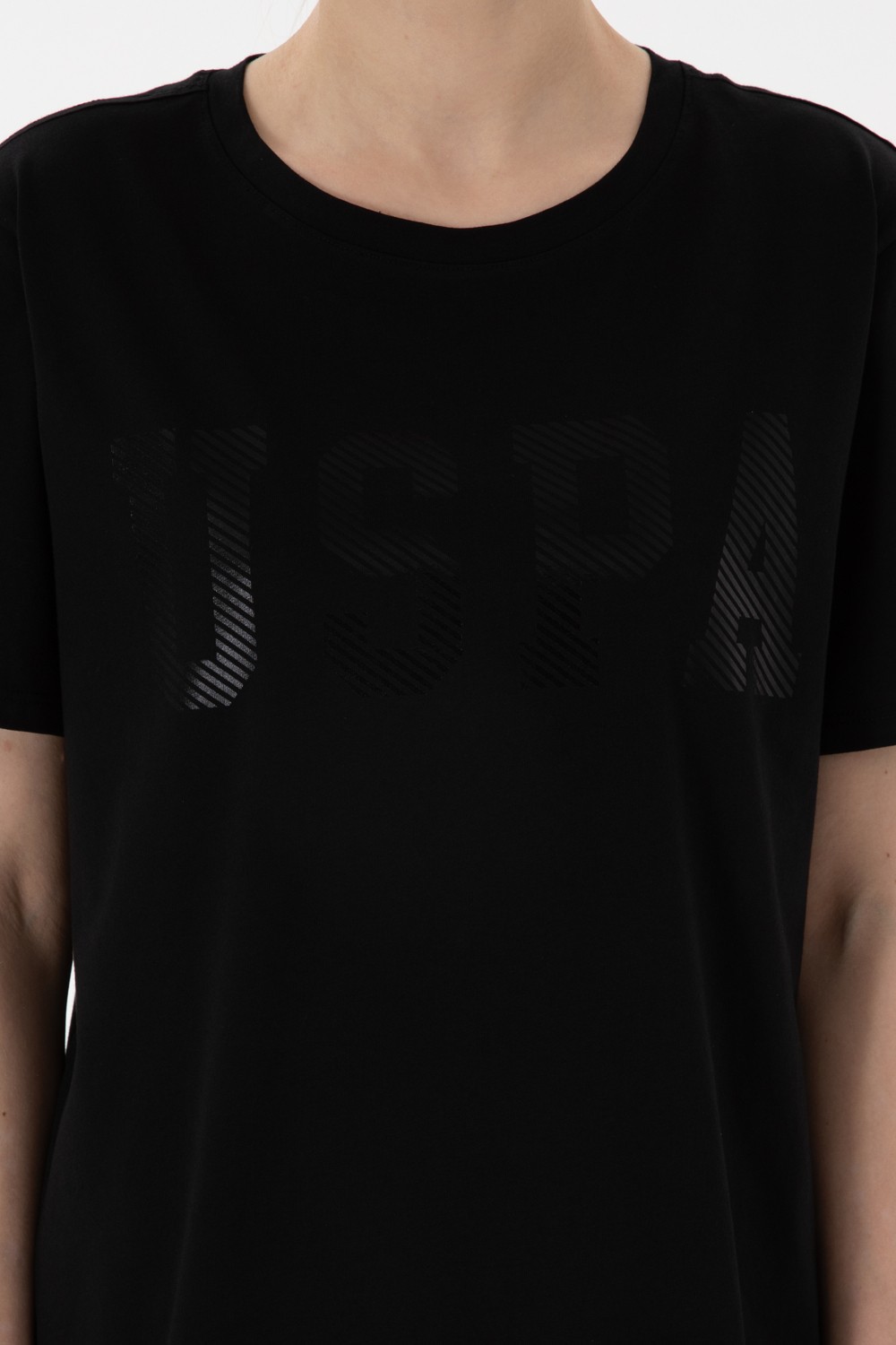 U.S. Polo Assn. Kadın Kırmızı Bisiklet Yaka Basic Tişört 50300850-VR171 görsel 6