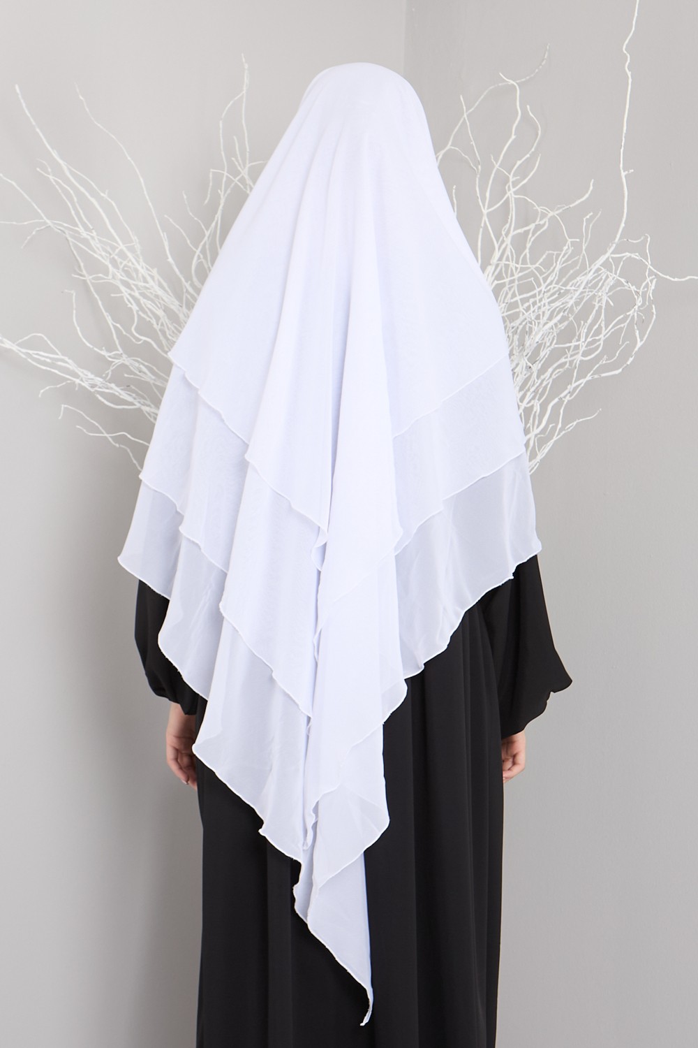 Mihrisina Collection 3 Katlı Sufle Khimar Hijap Hazır tesetttür şal