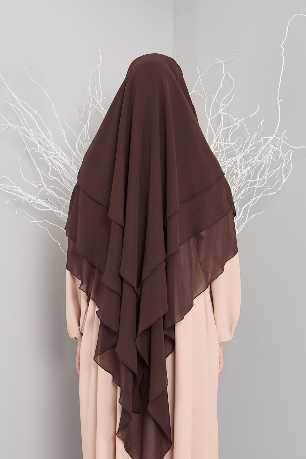 Mihrisina Collection 3 Katlı Sufle Khimar Hijap Hazır tesetttür şal