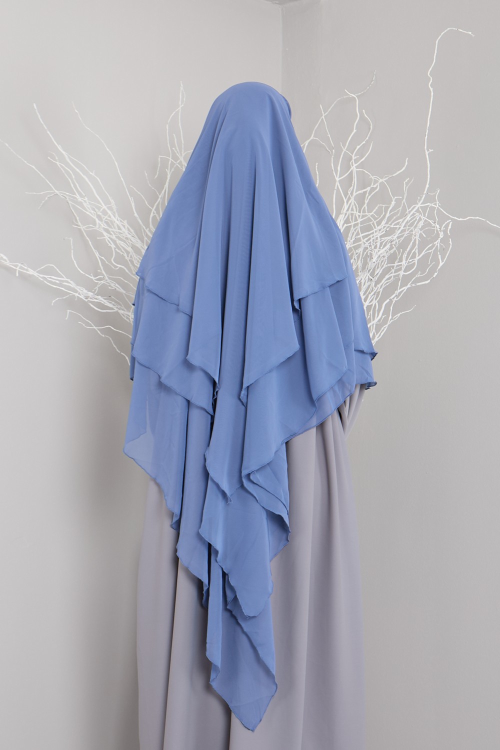 Mihrisina Collection 3 Katlı Sufle Khimar Hijap Hazır tesetttür şal