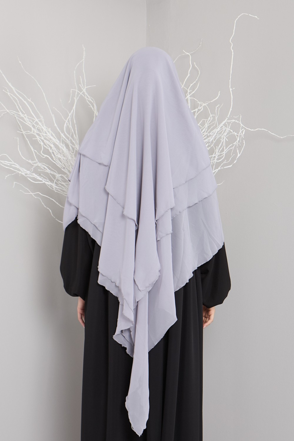Mihrisina Collection 3 Katlı Sufle Khimar Hijap Hazır tesetttür şal