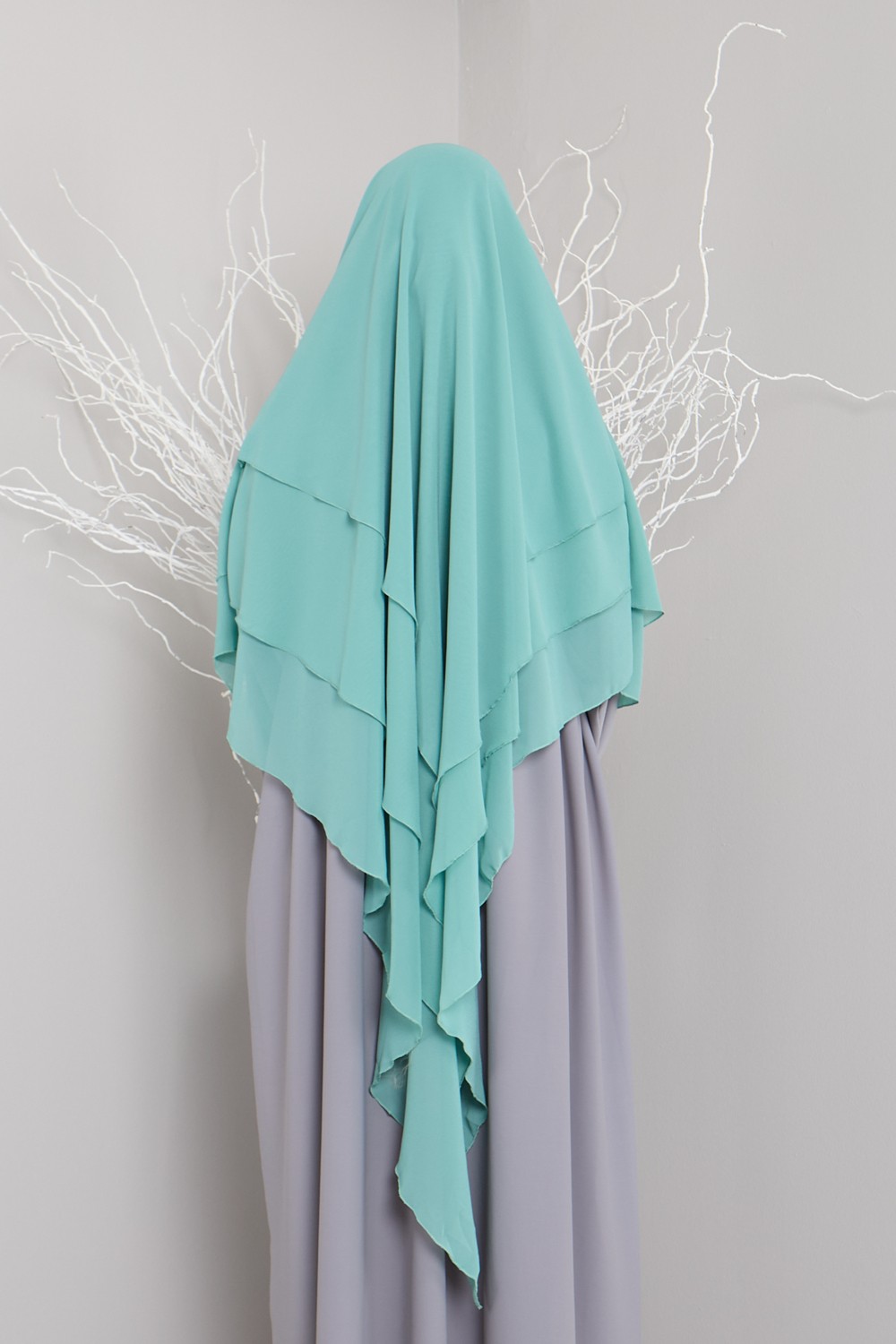 Mihrisina Collection 3 Katlı Sufle Khimar Hijap Hazır tesetttür şal