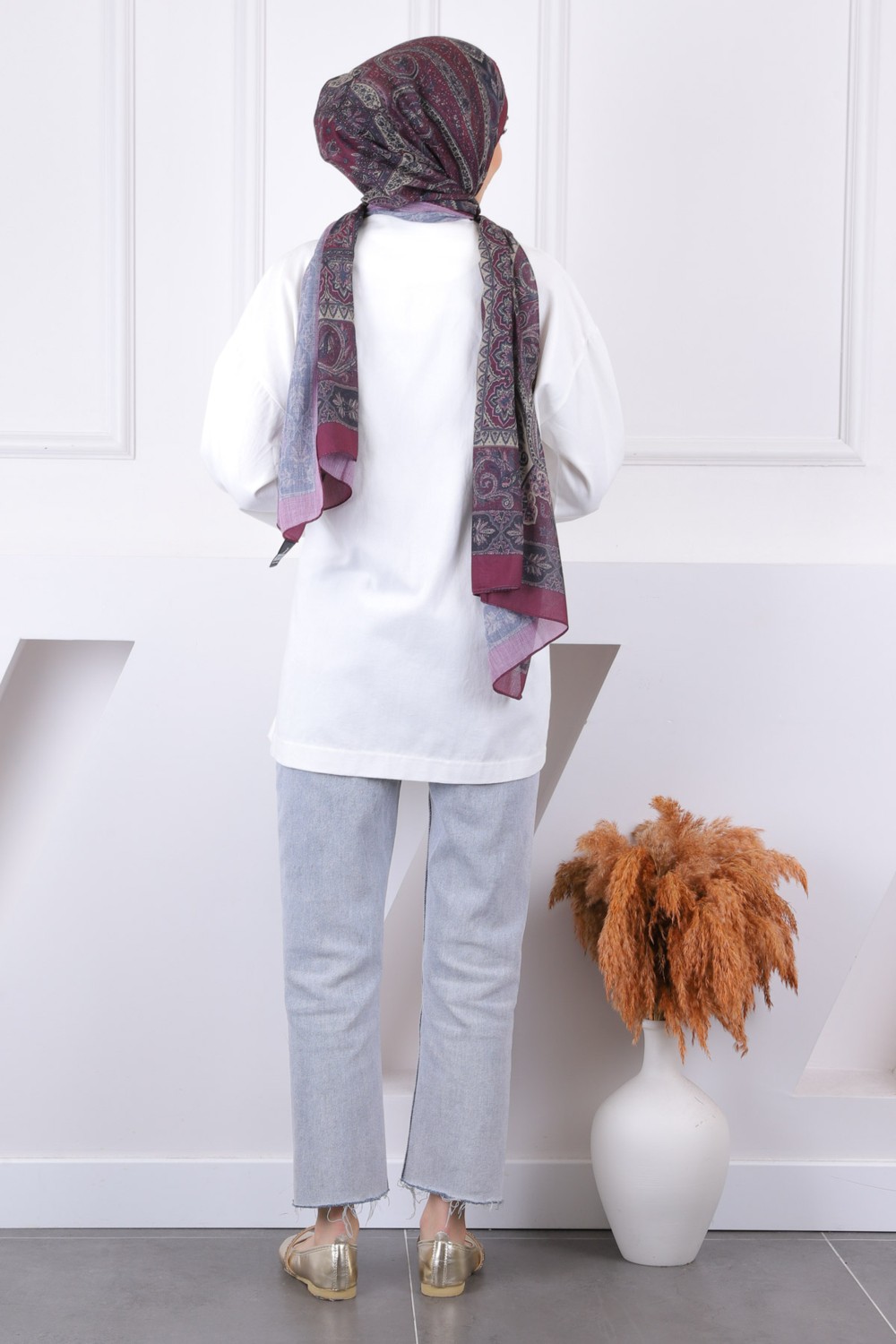 İmaj Butik Bordo Çapraz Bağlamalı Kimono görsel 8