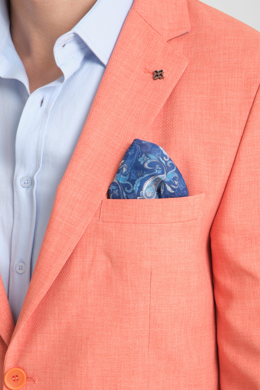 Arunte Erkek Pembe Keten Görünümlü Ince Dört Mevsim Giyilebilir Slim Fit Blazer Ceket görsel 7
