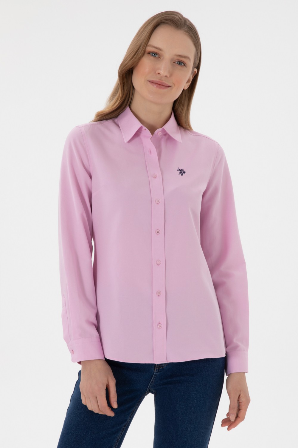U.S. Polo Assn. Kadın Beyaz Gömlek Basic 50307726-VR013