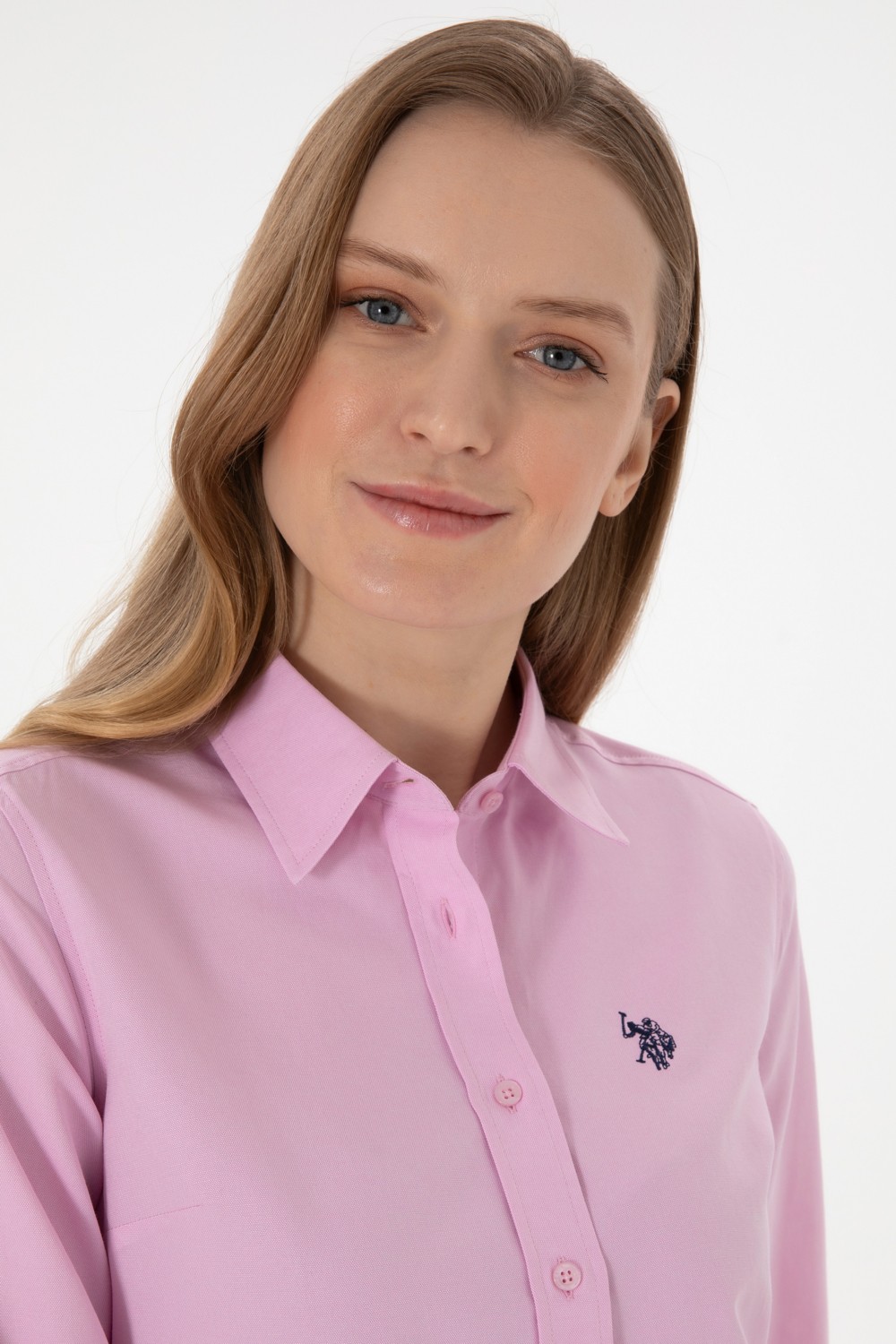 U.S. Polo Assn. Kadın Beyaz Gömlek Basic 50307726-VR013 görsel 3
