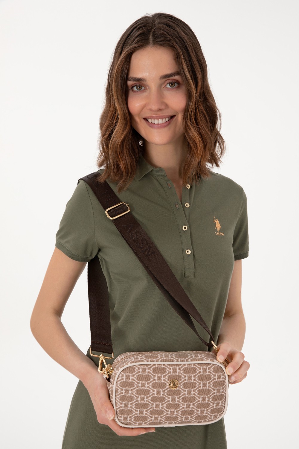 U.S. Polo Assn. Kadın Kahverengi Çapraz Çanta 50311547-VR029 görsel 8
