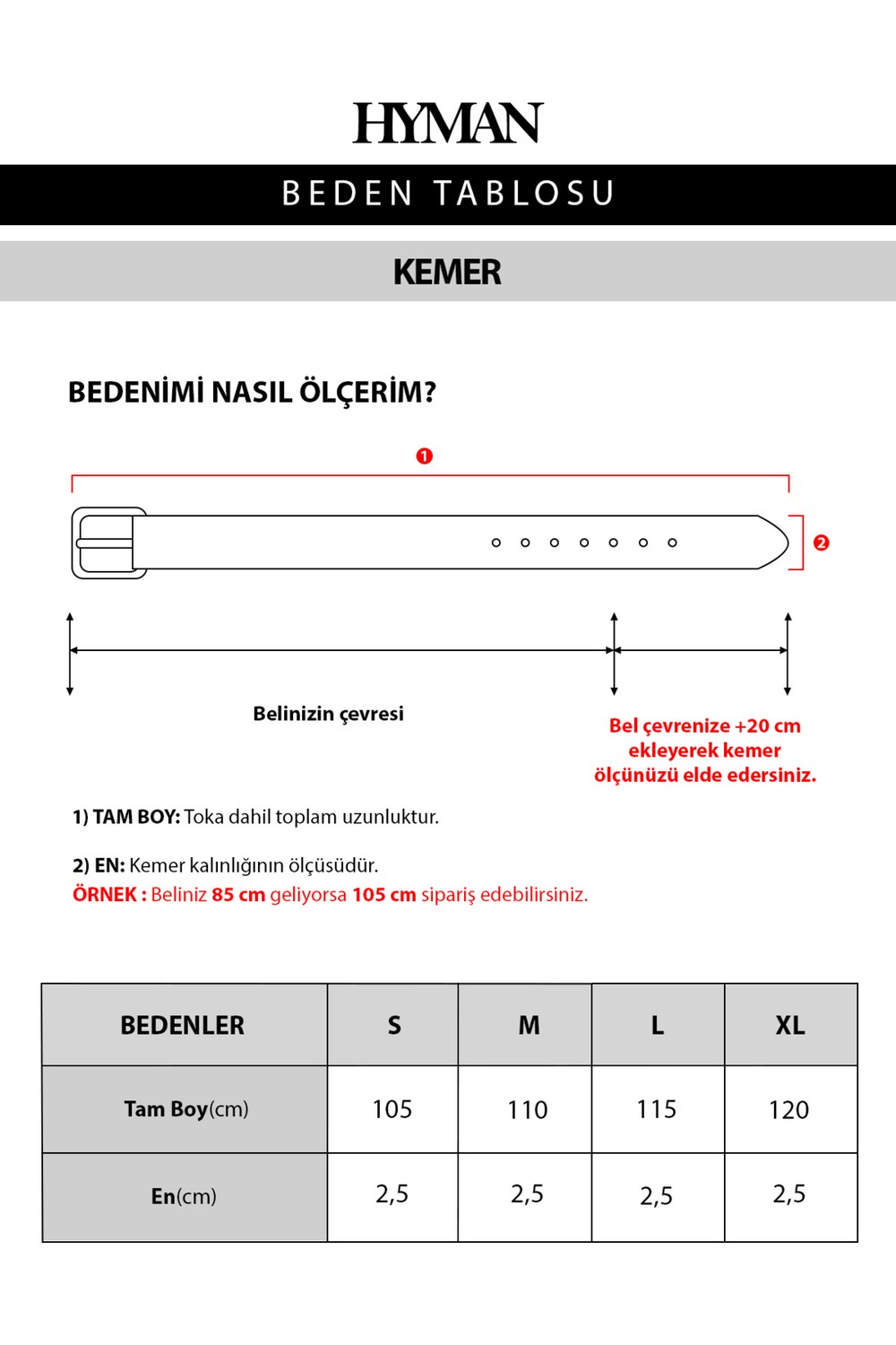 HYMAN Erkek Deri Old Money Kemer görsel 7