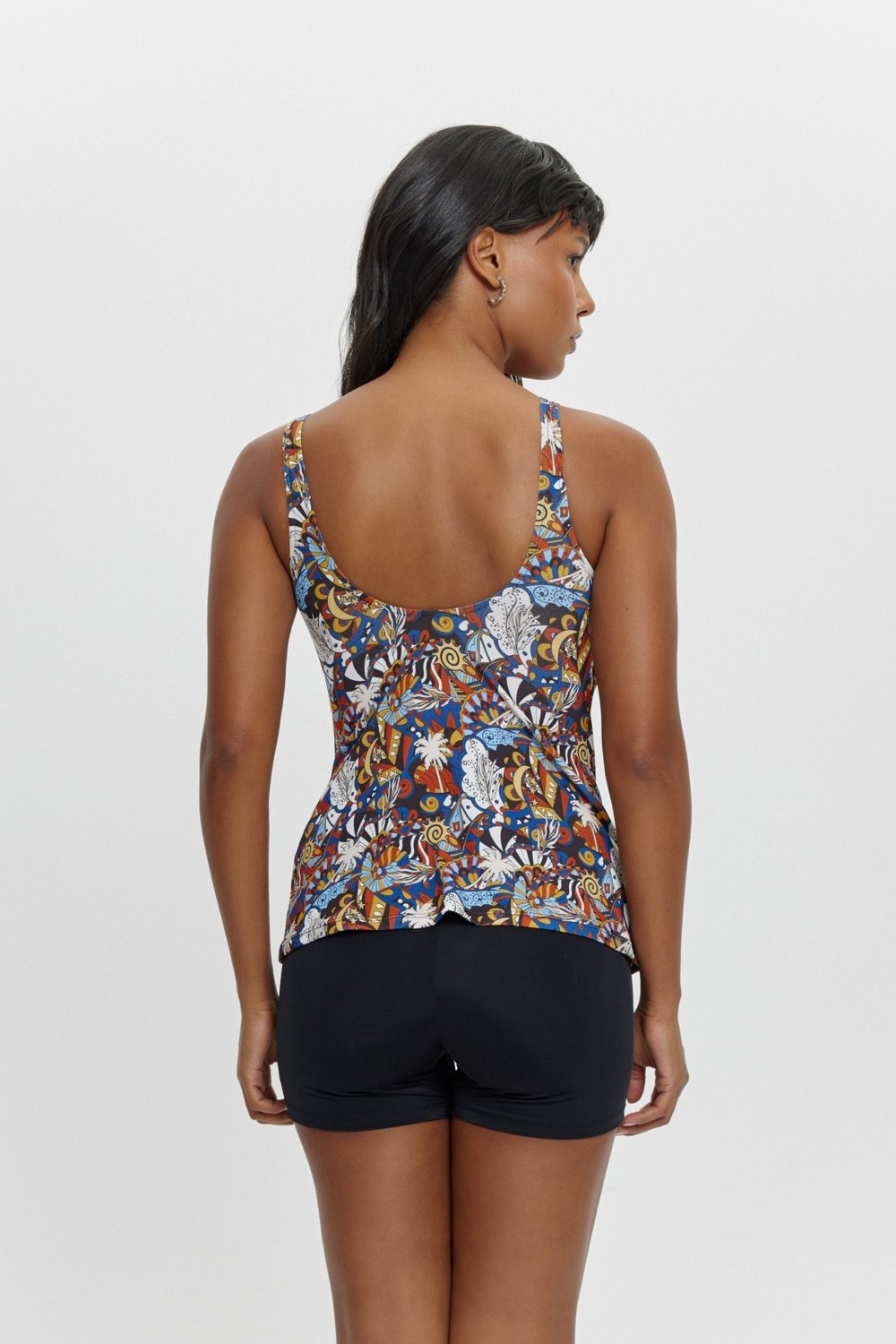 Louren T14004 Şortlu V Yaka Tankini görsel 3