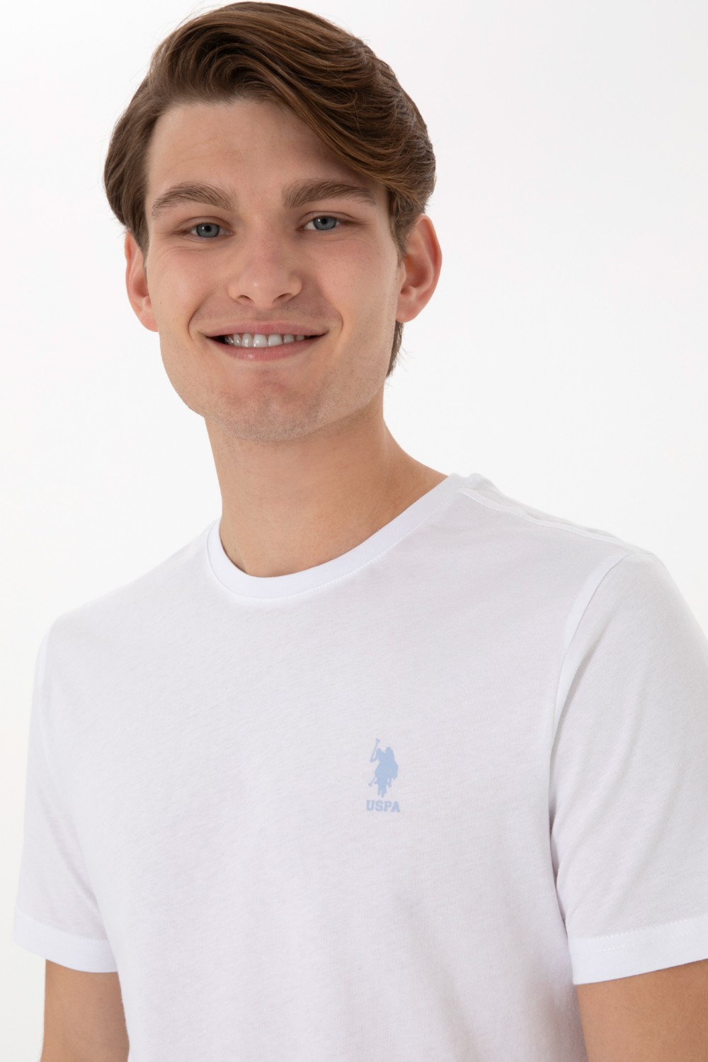 U.S. Polo Assn. Erkek Regular Fit Bisiklet Yaka Beyaz Tişört 50299544-VR013 görsel 2
