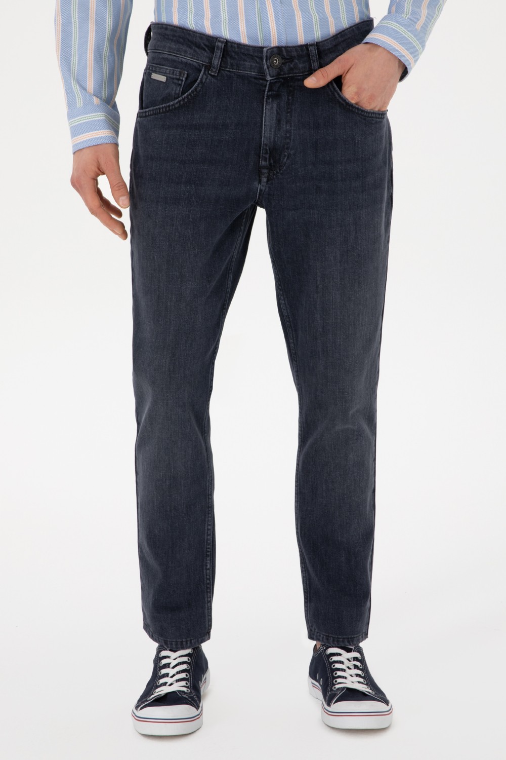 U.S. Polo Assn. Erkek Gri Jean Pantolon 50304422-DN0025 görsel 2