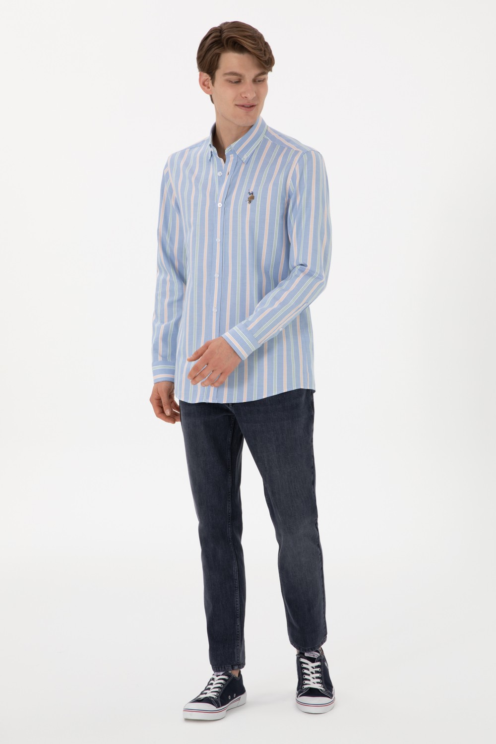 U.S. Polo Assn. Erkek Gri Jean Pantolon 50304422-DN0025 görsel 3