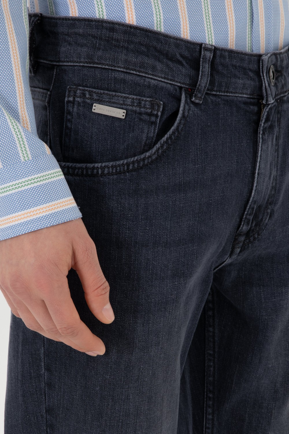 U.S. Polo Assn. Erkek Gri Jean Pantolon 50304422-DN0025 görsel 5