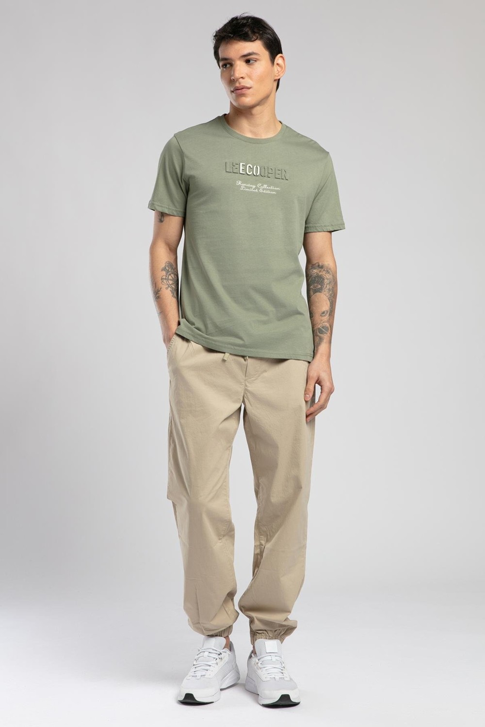 Lee Cooper Jogger 2 Normal Bel Rahat Kesim Bilekte Lastikli Paça Bej Erkek Pantolon
