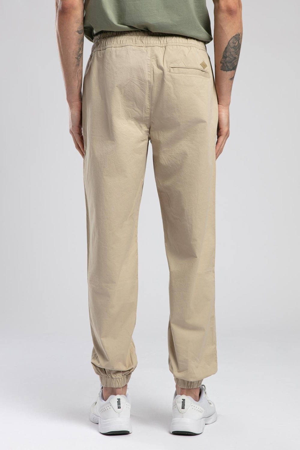 Lee Cooper Jogger 2 Normal Bel Rahat Kesim Bilekte Lastikli Paça Bej Erkek Pantolon görsel 3