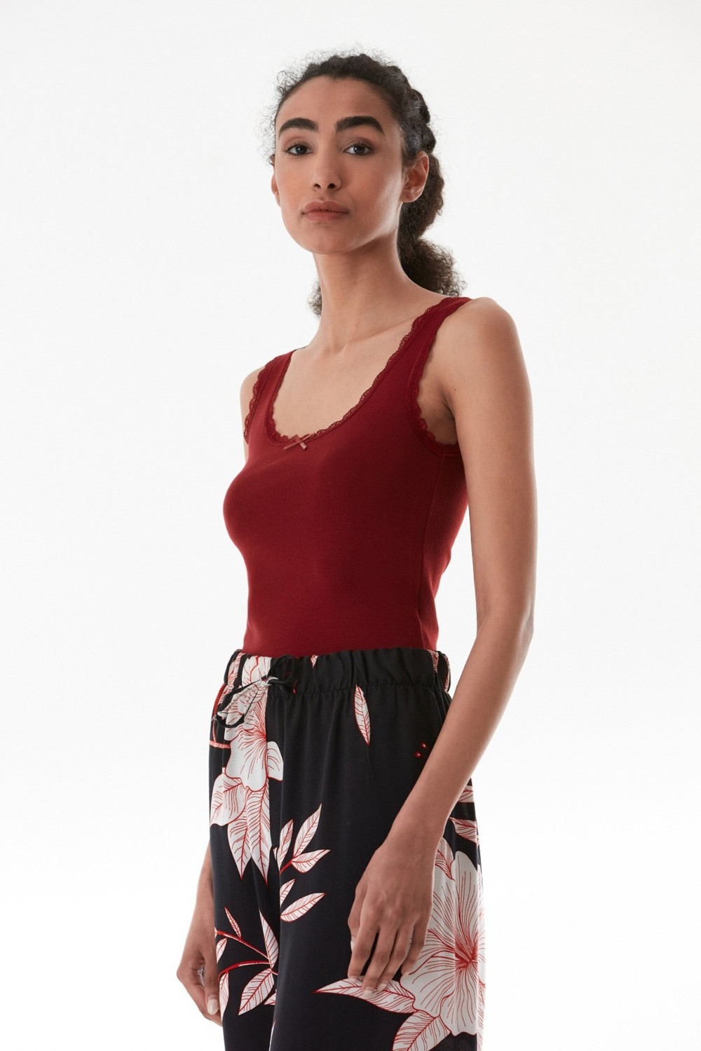 FullaModa Basic Dantelli Askılı Body