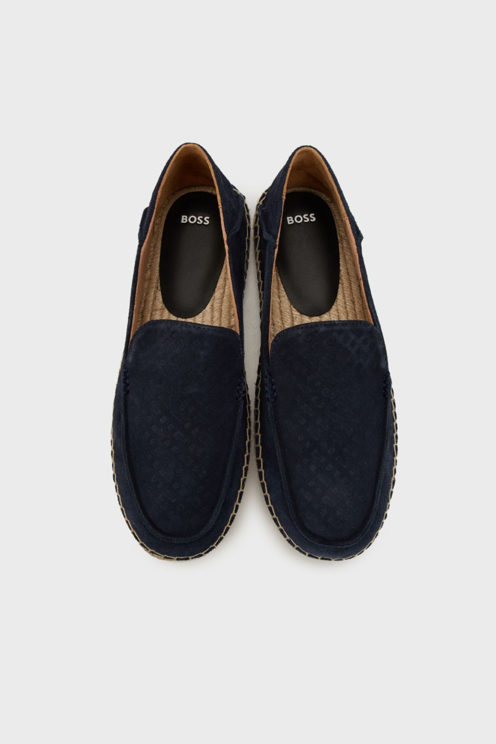 Boss Deri ve Süet Karışımlı Hasır Detaylı Espadril Erkek Espadril 50541781 401 görsel 4
