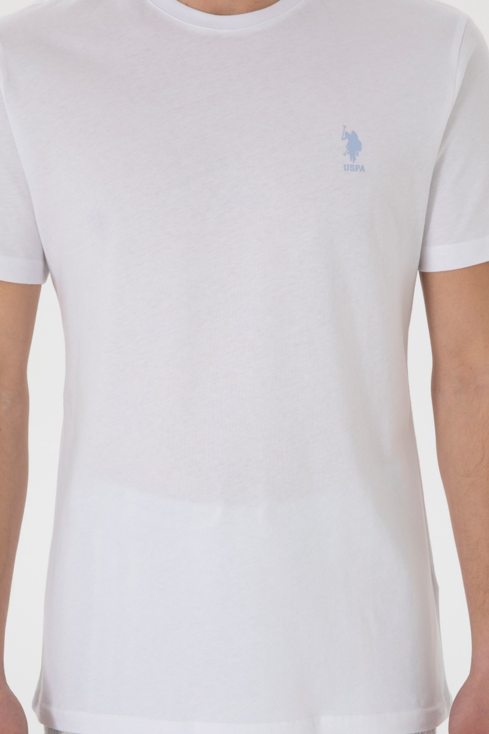 U.S. Polo Assn. Erkek Regular Fit Bisiklet Yaka Beyaz Tişört 50299544-VR013 görsel 6