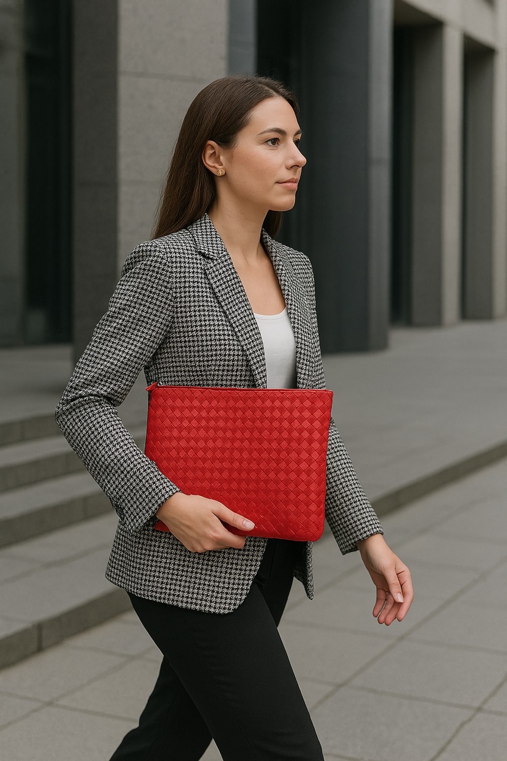 Lizy's Clutch Beyaz Portföy El Makyaj Çantası