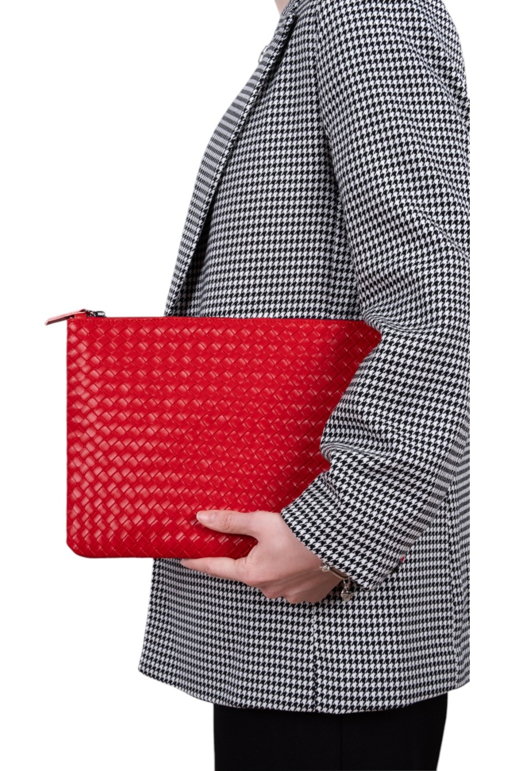 Lizy's Clutch Beyaz Portföy El Makyaj Çantası görsel 2